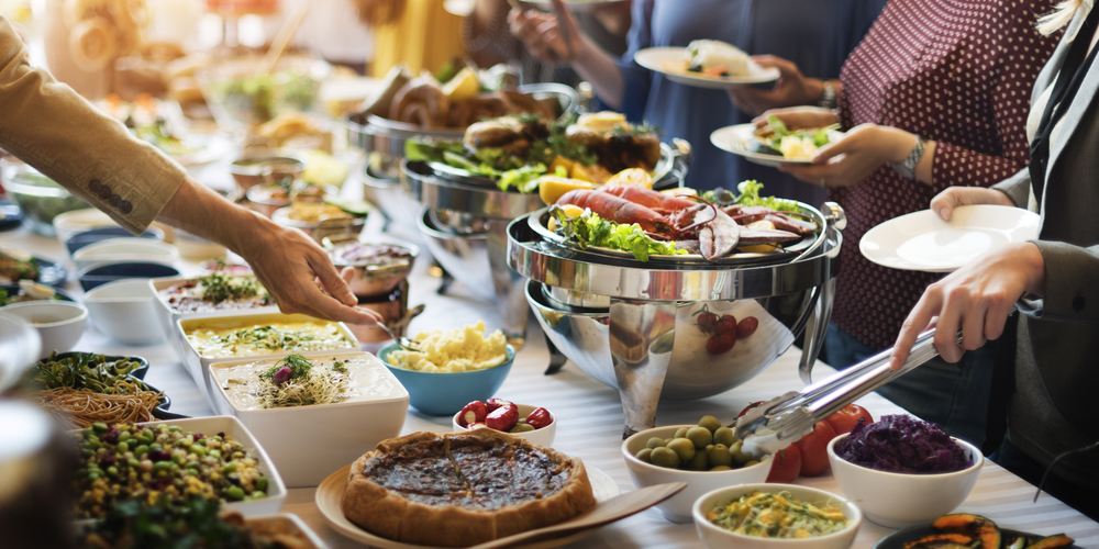 A dinner buffet spread at a KL restaurant